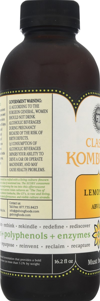 slide 7 of 9, GT's Citrus Lemonade Kombucha, 16.2 oz