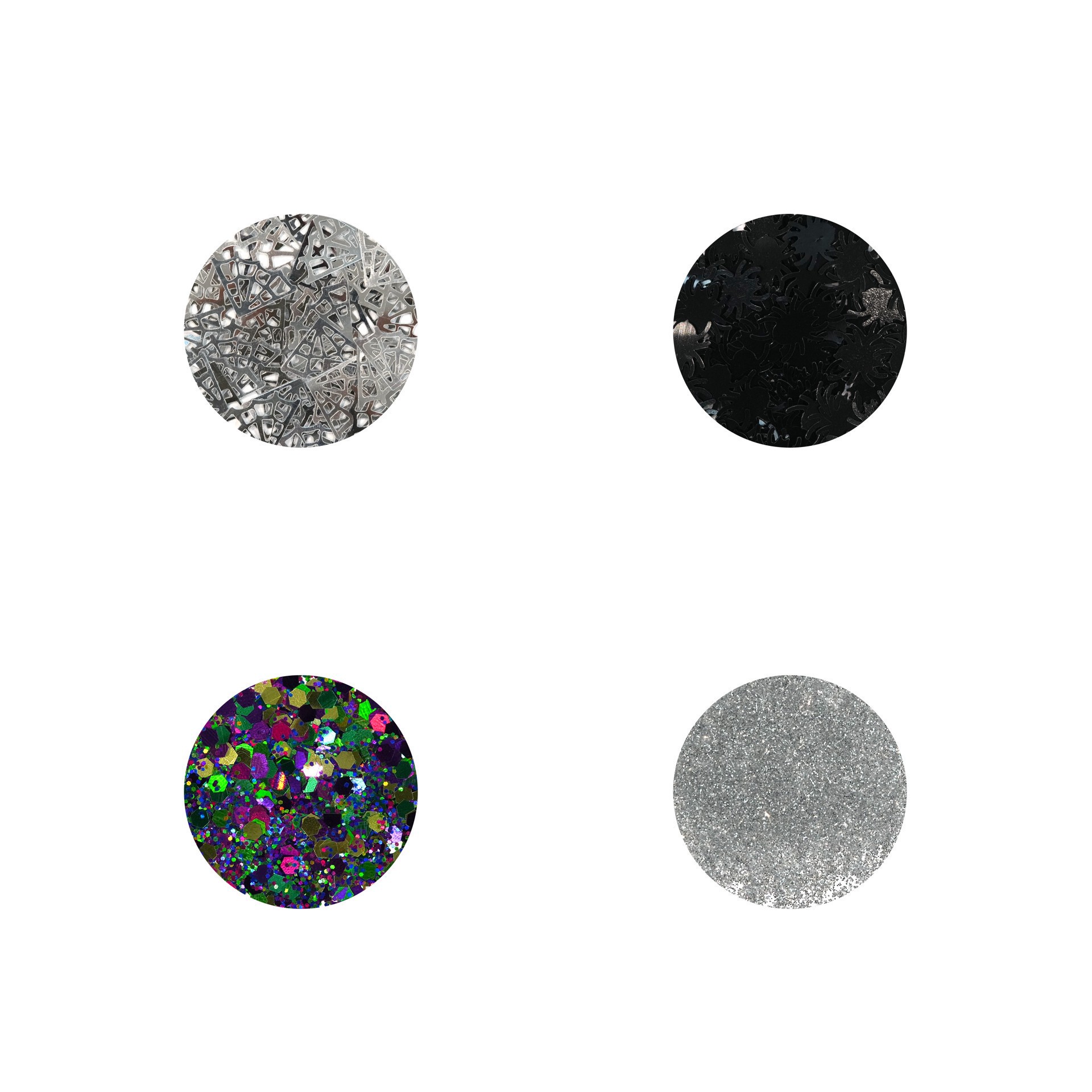 slide 3 of 3, Halloween Webs & Spiders Mixed 4-Piece Glitter Set By Recollections, 4 ct