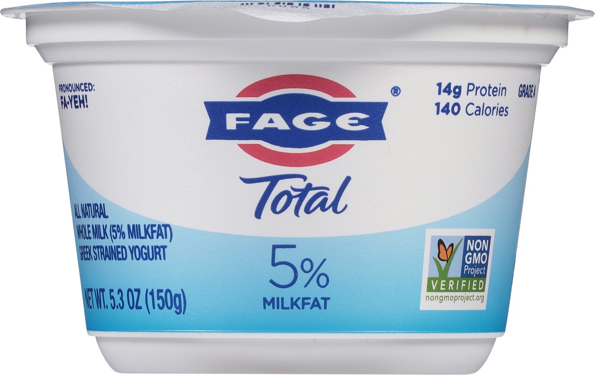 slide 5 of 13, Fage Total Greek Total 5% Greek Yogurt, 5.3 fl oz