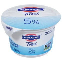 Fage Total Strained Whole Milk Greek Yogurt 5.3 o