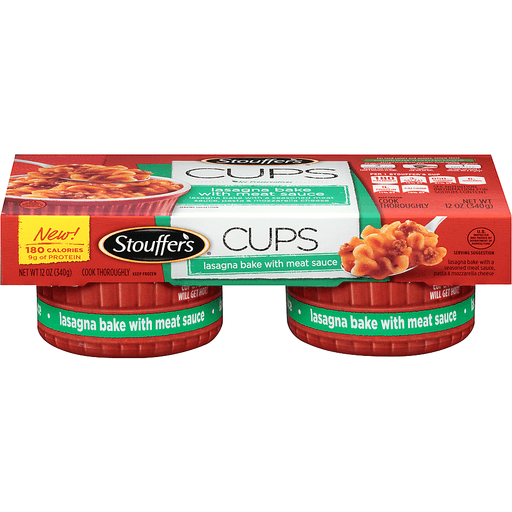 slide 1 of 1, Stouffer's Lasagna Bake With Meat Sauce Cups, 12 oz