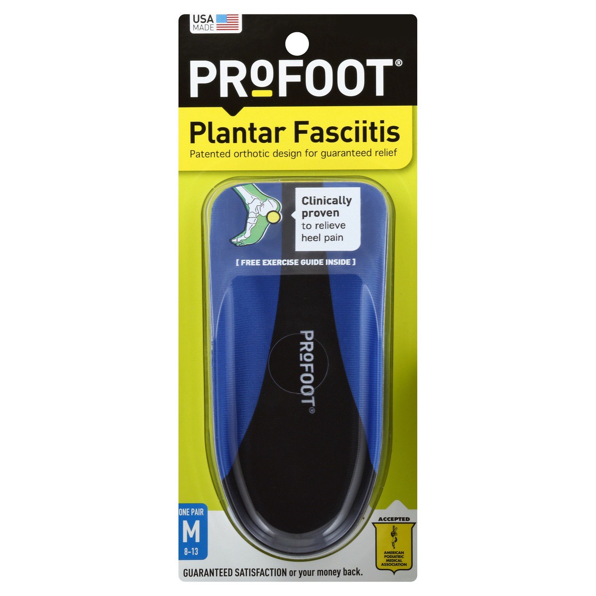 slide 1 of 7, ProFoot Men's Plantar Fasciitis Orthotic, 1 pair, 1 ea