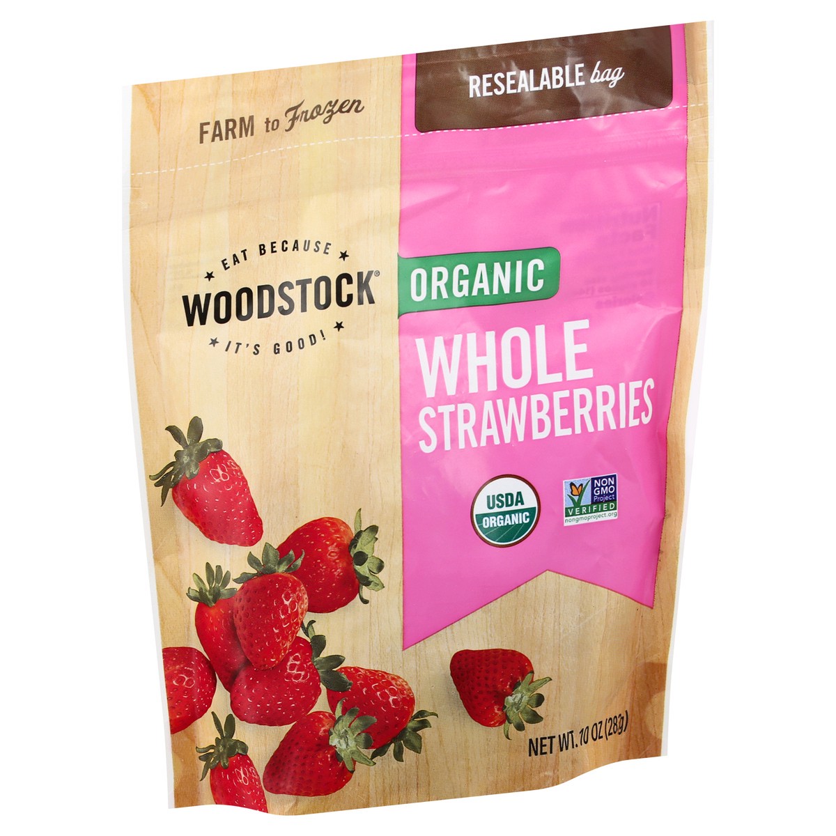 slide 6 of 12, Woodstock Whole Organic Strawberries 10 oz, 10 oz