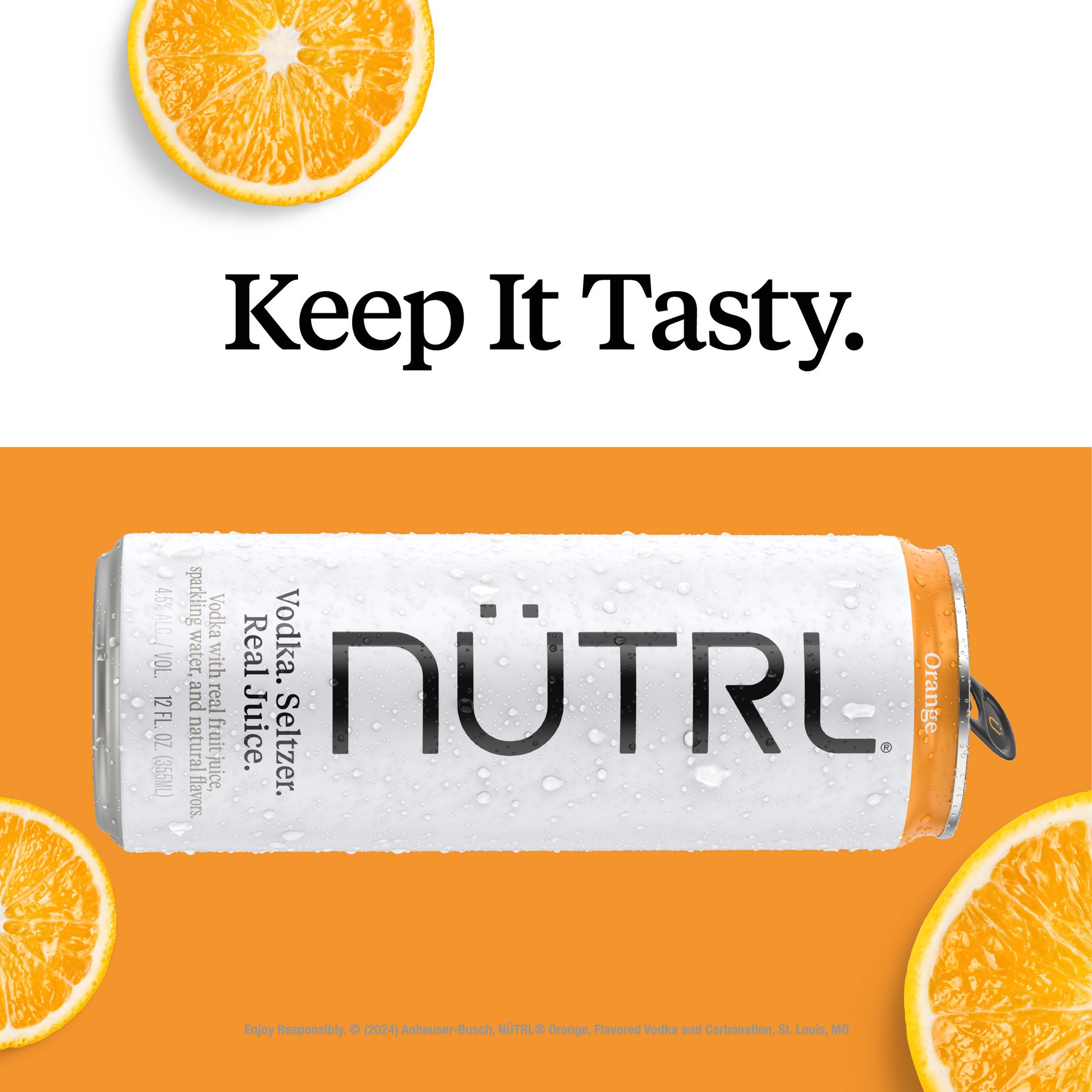 slide 5 of 6, Nutrl Orange Vodka Hard Seltzer 4 Pack, 16 fl oz Cans, 64 fl oz