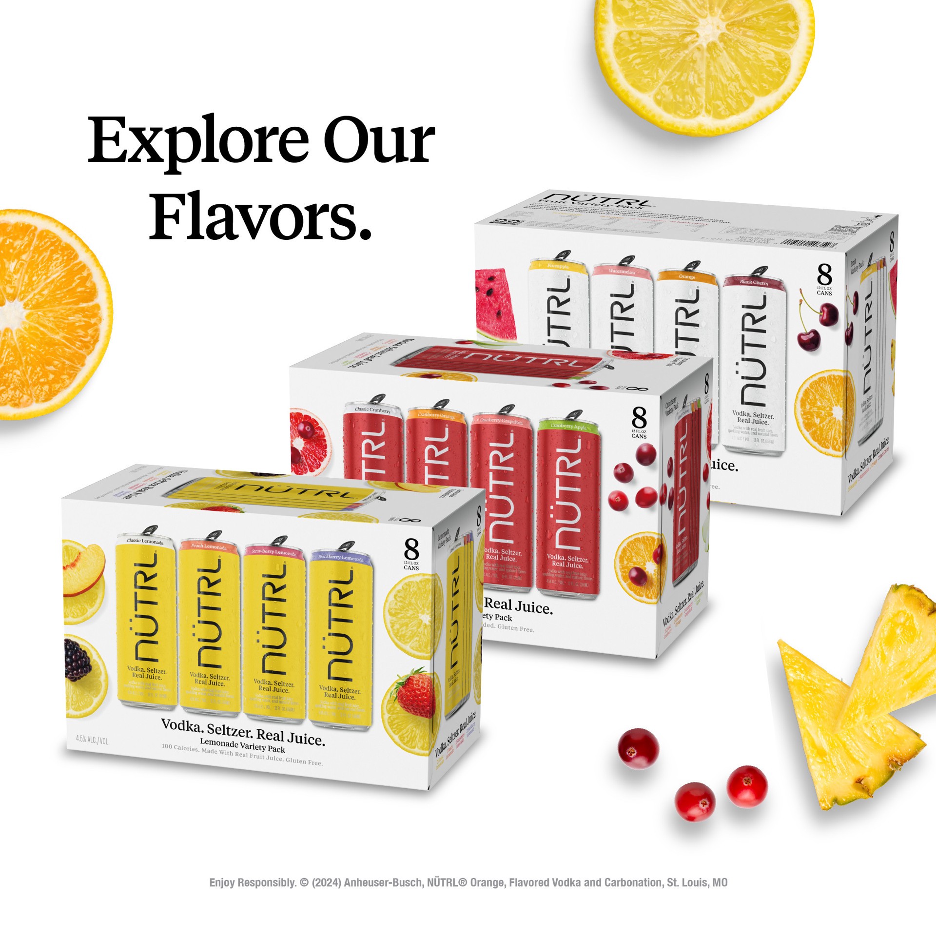 slide 4 of 6, Nutrl Orange Vodka Hard Seltzer 4 Pack, 16 fl oz Cans, 64 fl oz