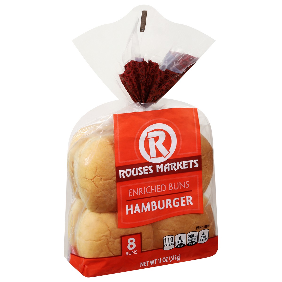 slide 2 of 9, Rouses Markets Enriched Hamburger Buns 8 ea, 8 ct