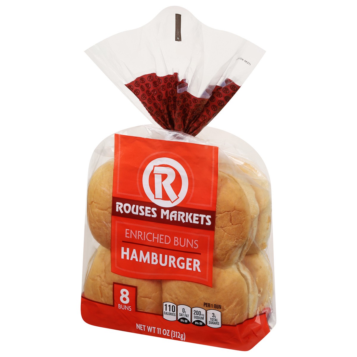 slide 6 of 9, Rouses Markets Enriched Hamburger Buns 8 ea, 8 ct