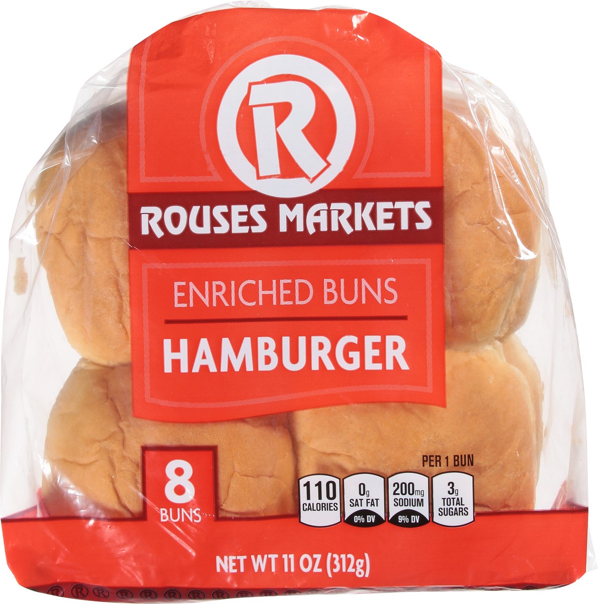 slide 7 of 9, Rouses Markets Enriched Hamburger Buns 8 ea, 8 ct