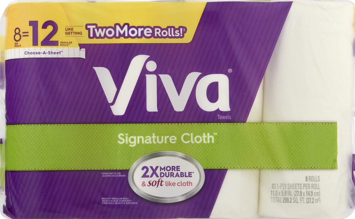 slide 3 of 9, Viva 1-Ply Big Rolls Choose-A-Sheet Paper Towels 8.0 ea, 8 ct