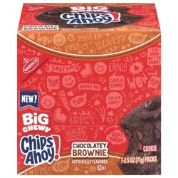 Chips Ahoy! Chewy Chocolatey Brownie Big Cookie 7 - 2.5 oz Packs