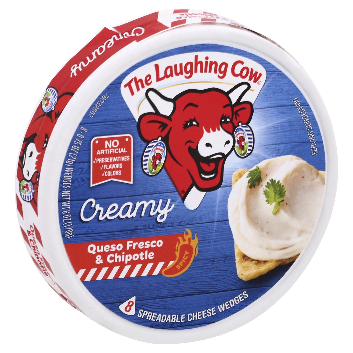 slide 2 of 4, The Laughing Cow Spreadable Cheese Wedges 8 ea, 8 ct