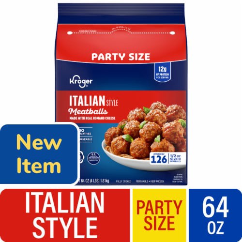 slide 1 of 3, Kroger® Italian Style Meatballs, 64 oz