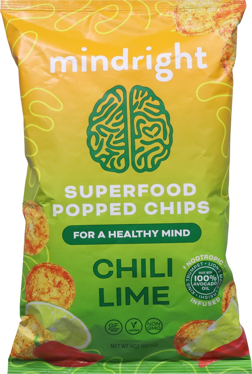 slide 5 of 14, Mindright Superfood Chili Lime Popped Chips 4 oz, 4 oz
