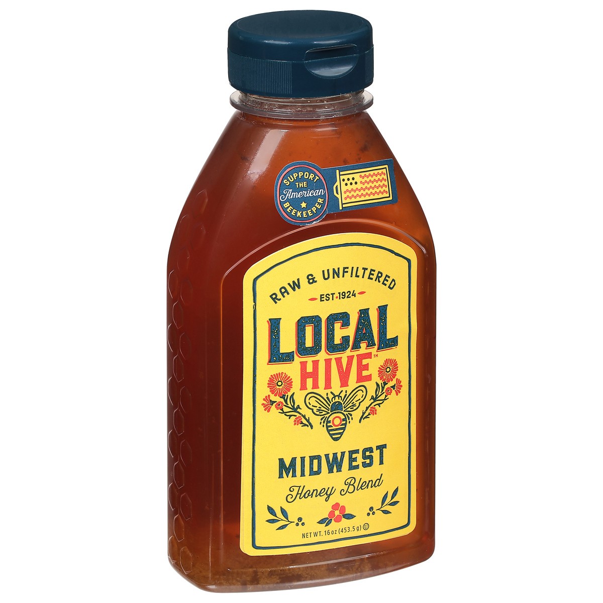 slide 5 of 9, Local Hive Midwest Raw & Unfiltered Honey Blend 16 oz, 16 oz