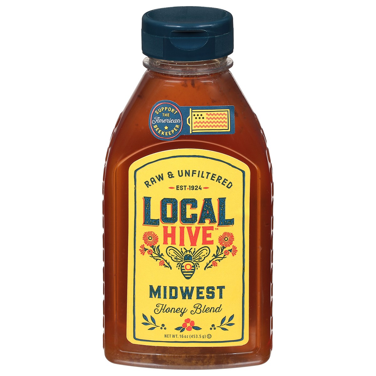 slide 1 of 9, Local Hive Midwest Raw & Unfiltered Honey Blend 16 oz, 16 oz