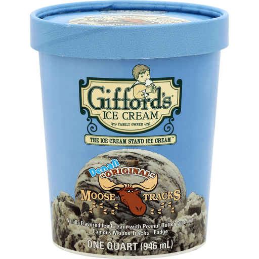 slide 2 of 2, Gifford's Giffords Ice Cream, Moose Tracks, 32 fl oz