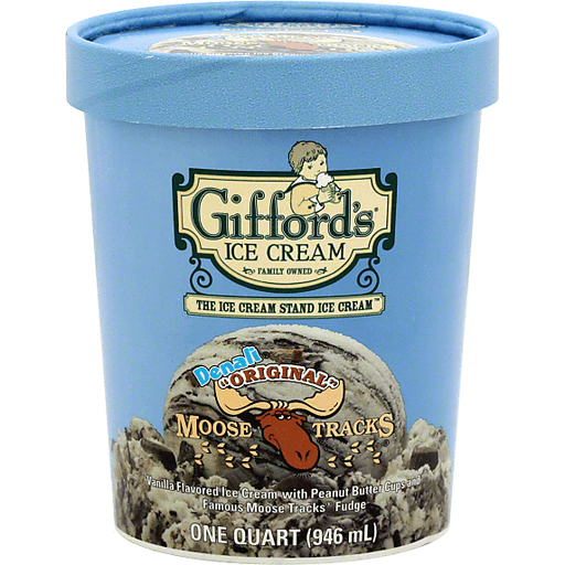 slide 1 of 2, Gifford's Giffords Ice Cream, Moose Tracks, 32 fl oz