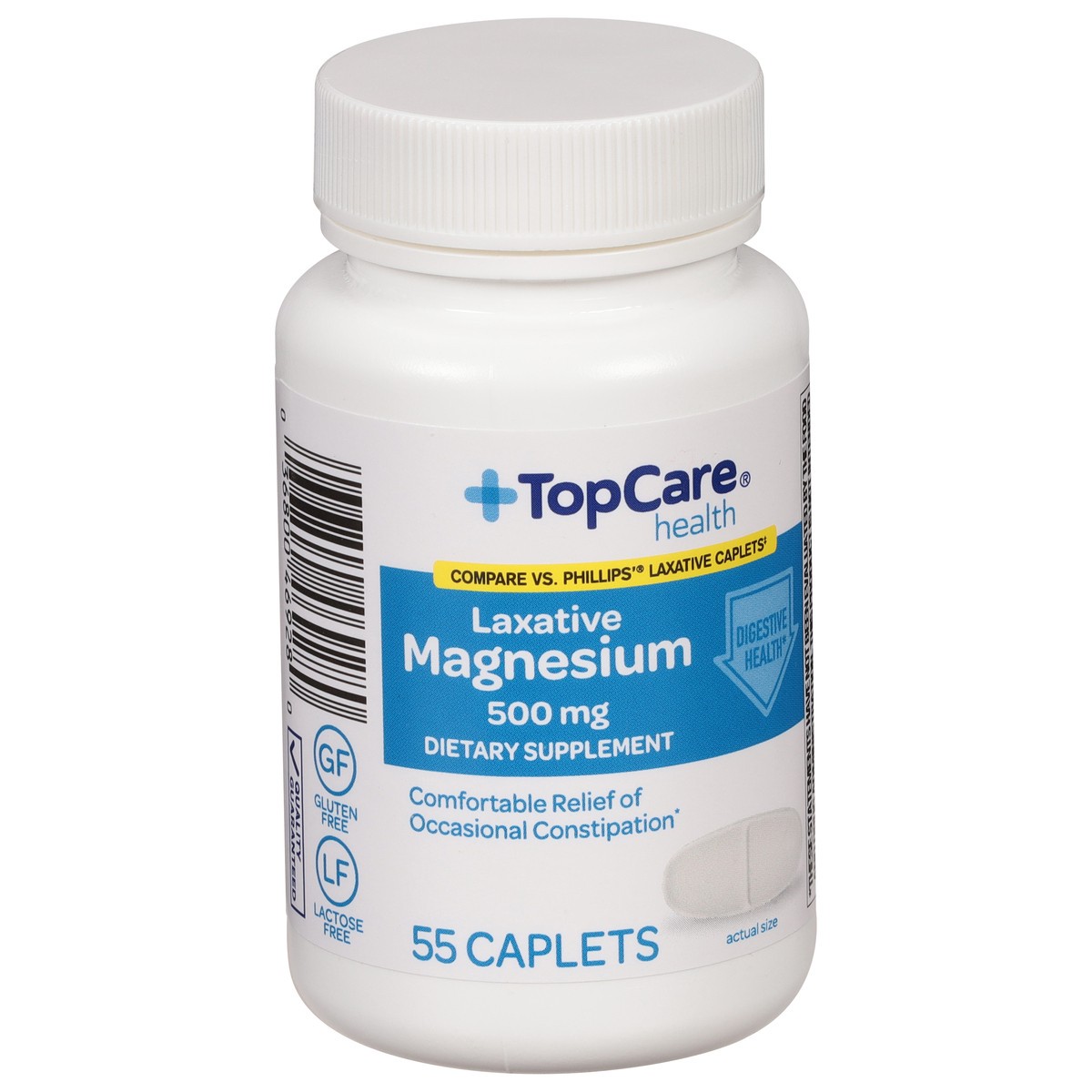 slide 8 of 14, TopCare Health 500 mg Laxative Magnesium 55 Caplets, 55 ct