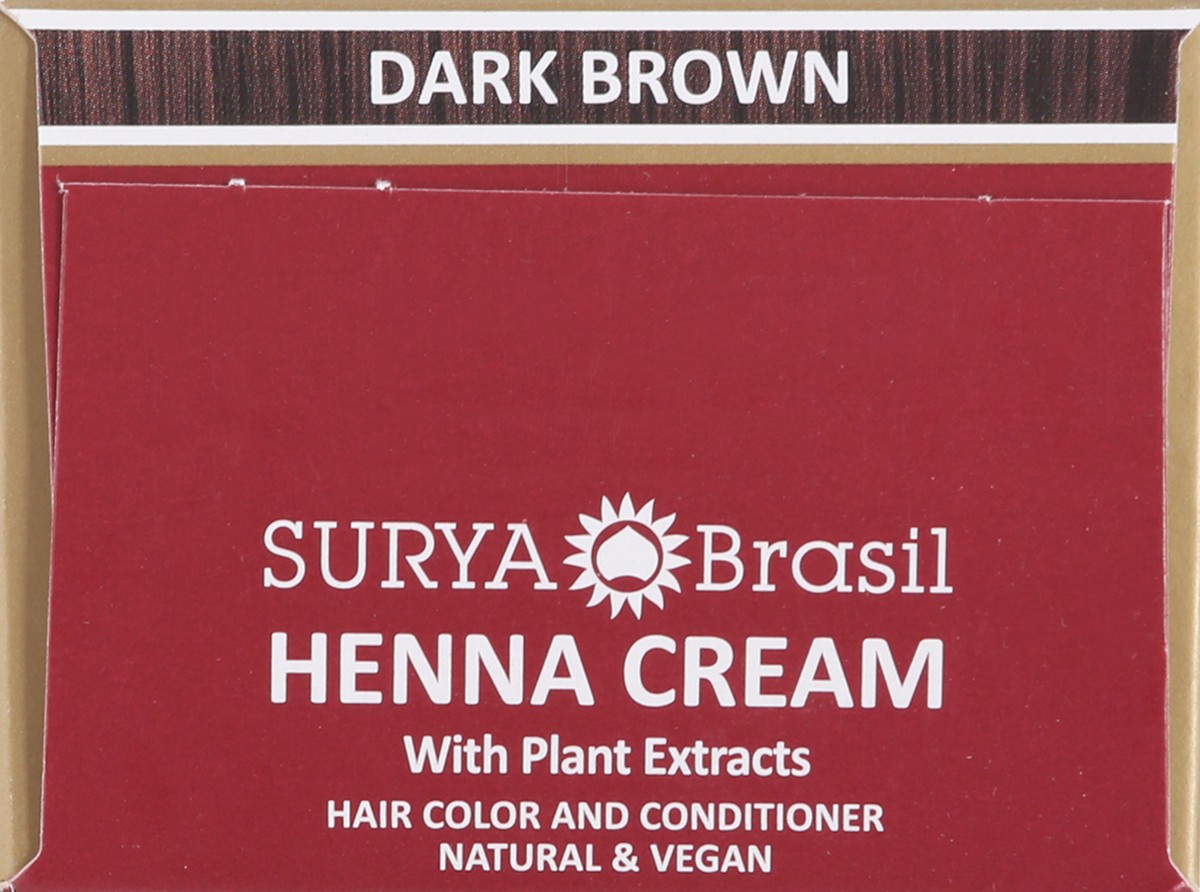 slide 2 of 9, Surya Brasil Dark Brown Henna Cream with Plant Extracts 2.37 fl oz, 2.37 fl oz