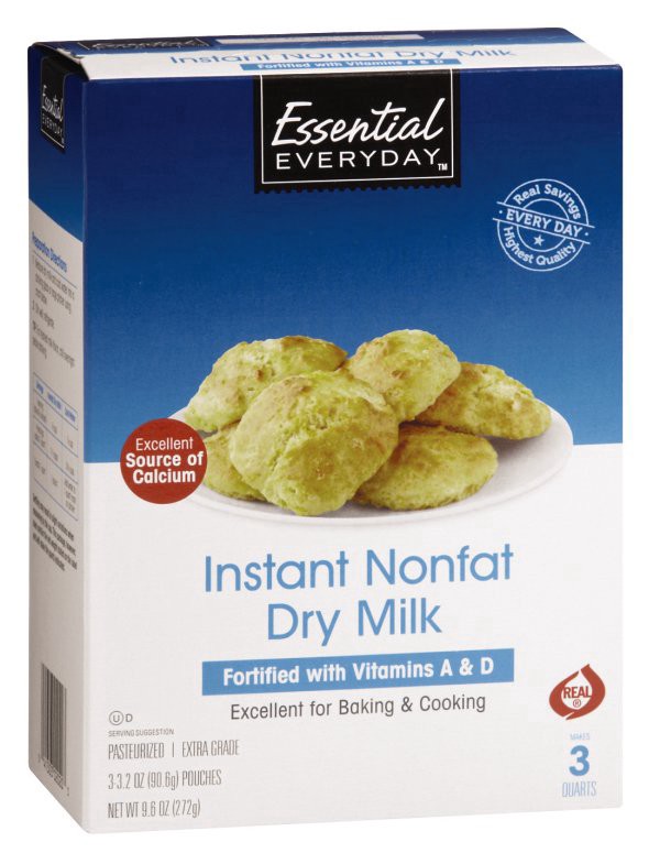 slide 1 of 1, Essential Everyday Instant Nonfat Dry Milk, 9.6 oz