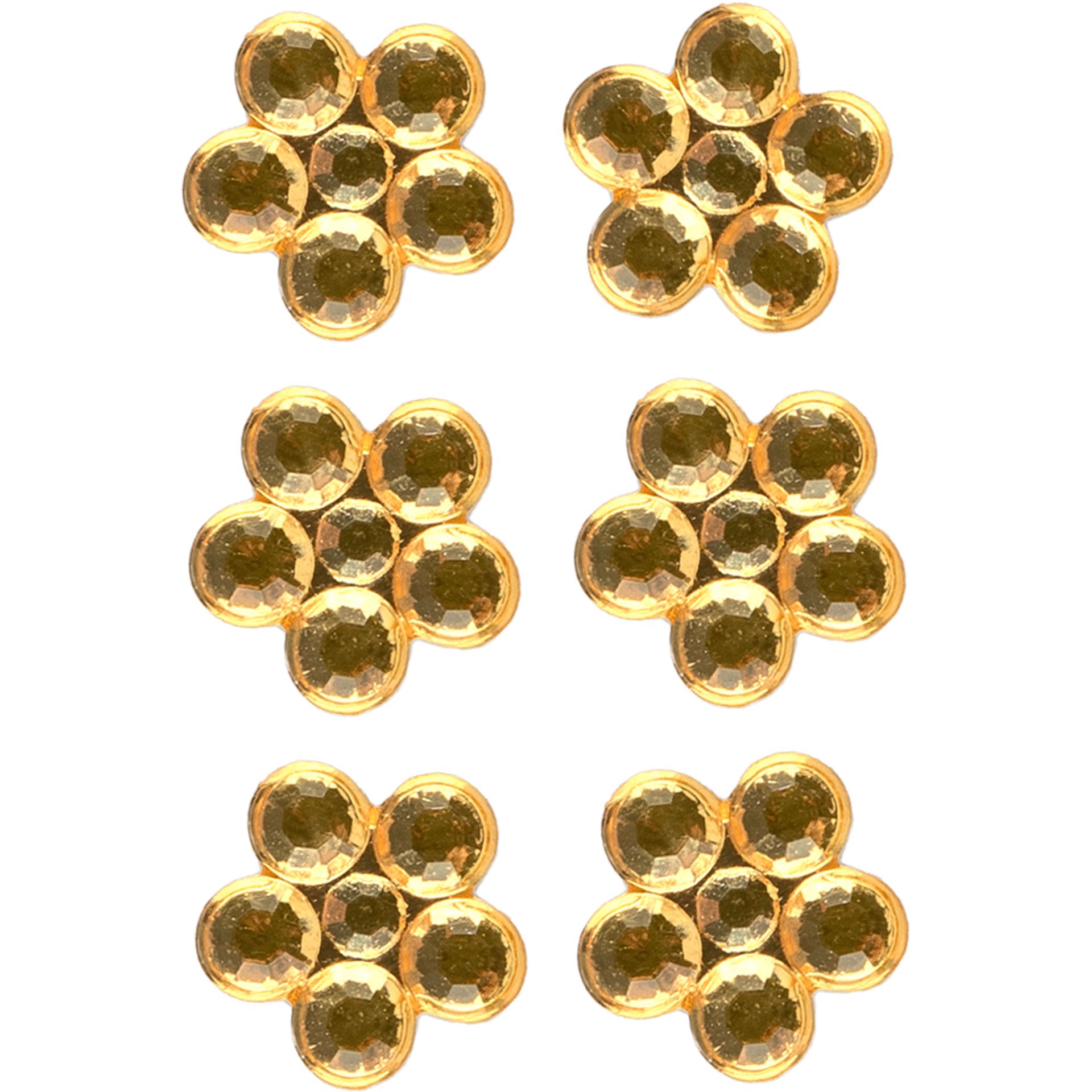 slide 3 of 3, Blumenthal Lansing Spectrum Warm 1/2" Yellow Gem Flower Shank Buttons, 6ct., 6 ct