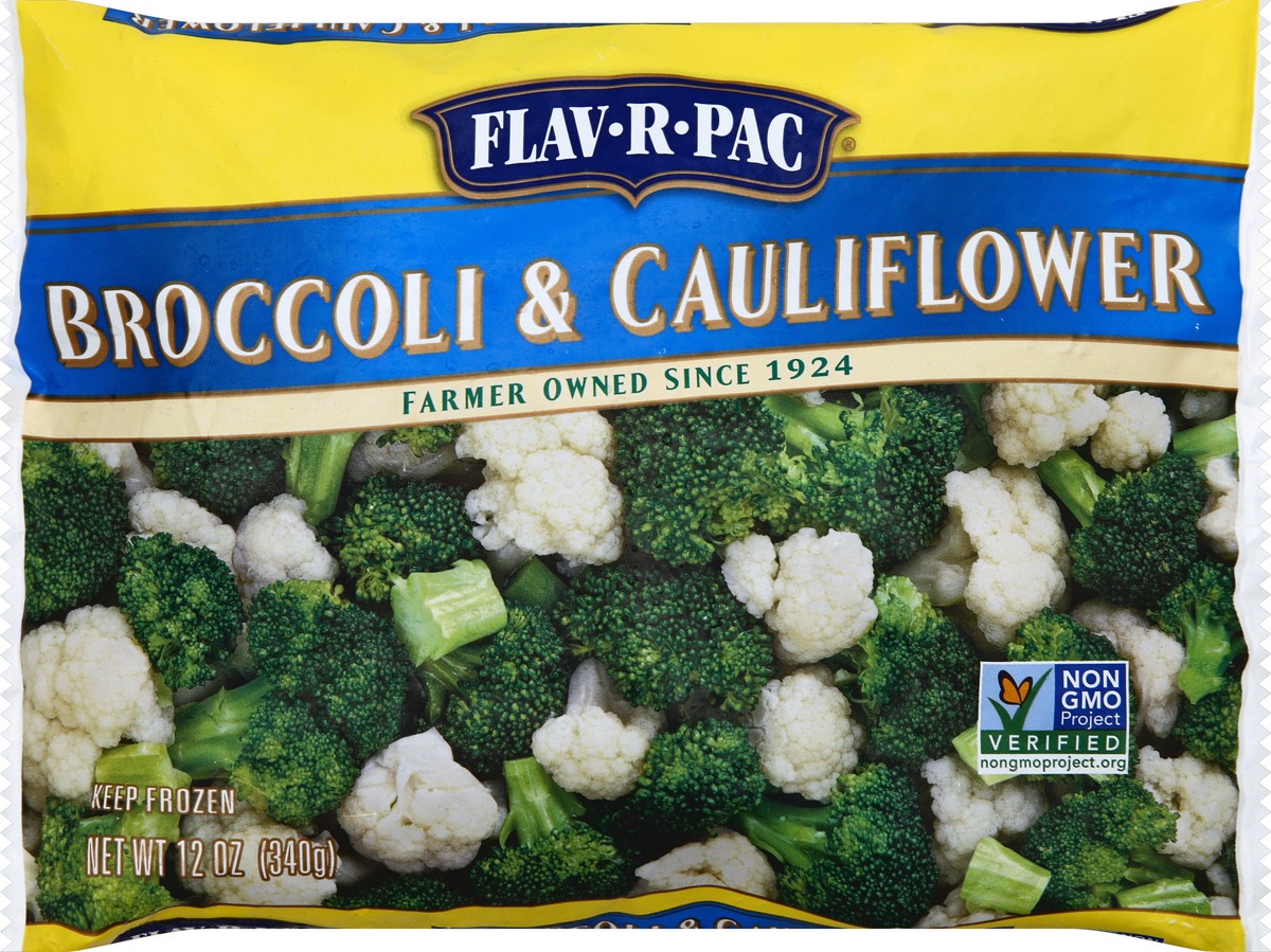 slide 3 of 6, Flav-R-Pac Broccoli Caulifower Blend, 12 oz