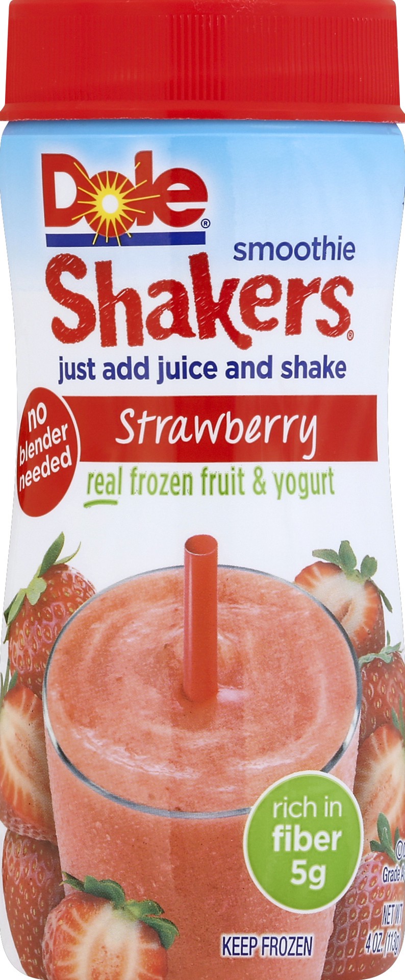 slide 1 of 1, Dole Shakers Strawberry Fruit Smoothie, 4 oz