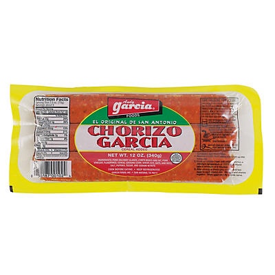 slide 1 of 1, Garcia Foods Chorizo Garcia, 12 oz