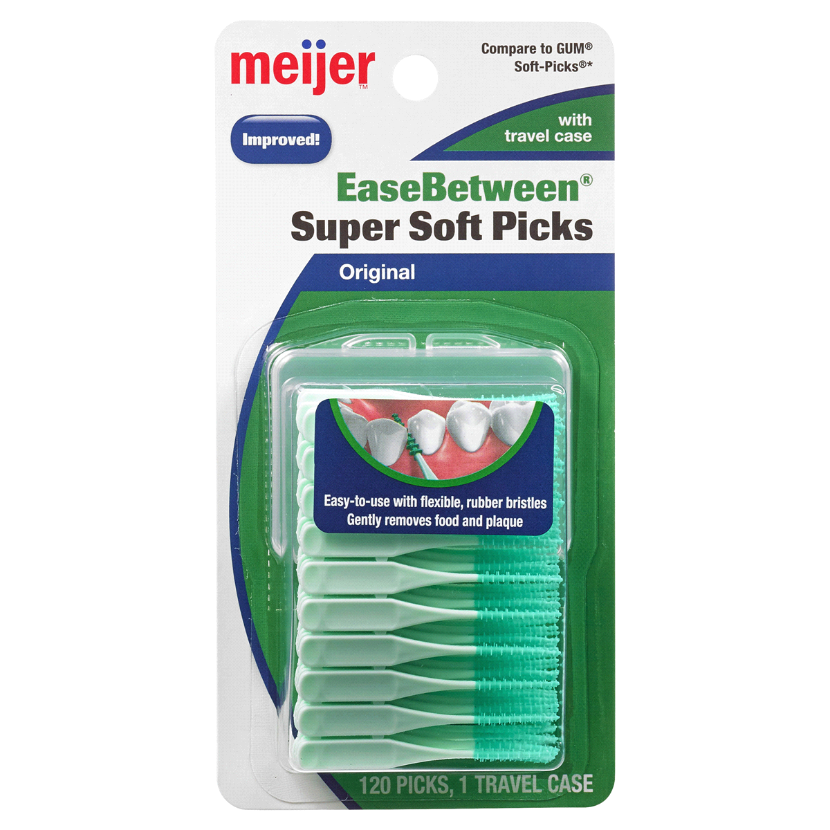 slide 1 of 2, Meijer EaseBetween Super Soft Picks, 120 ct