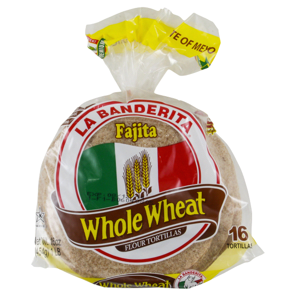 slide 1 of 2, La Banderita Whole Wheat Fajita Tortillas, 16 oz