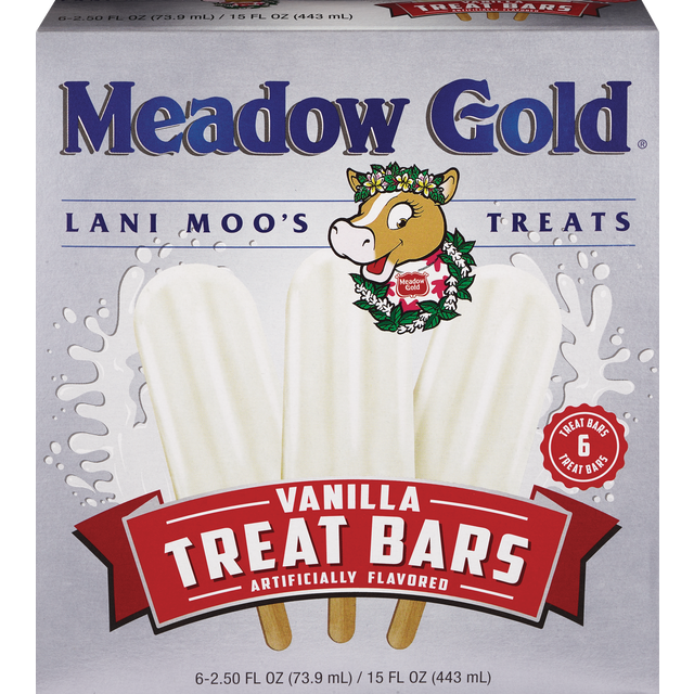 slide 1 of 1, Meadow Gold Twin Pops 2.5 Ounces 1 Ea Vanilla, 6 ct; 3.5 fl oz