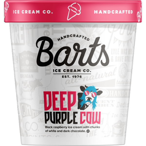 slide 1 of 1, Bart's Ice Cream Co. Deep Purple Cow Ice Cream 1 pt, 16 fl oz