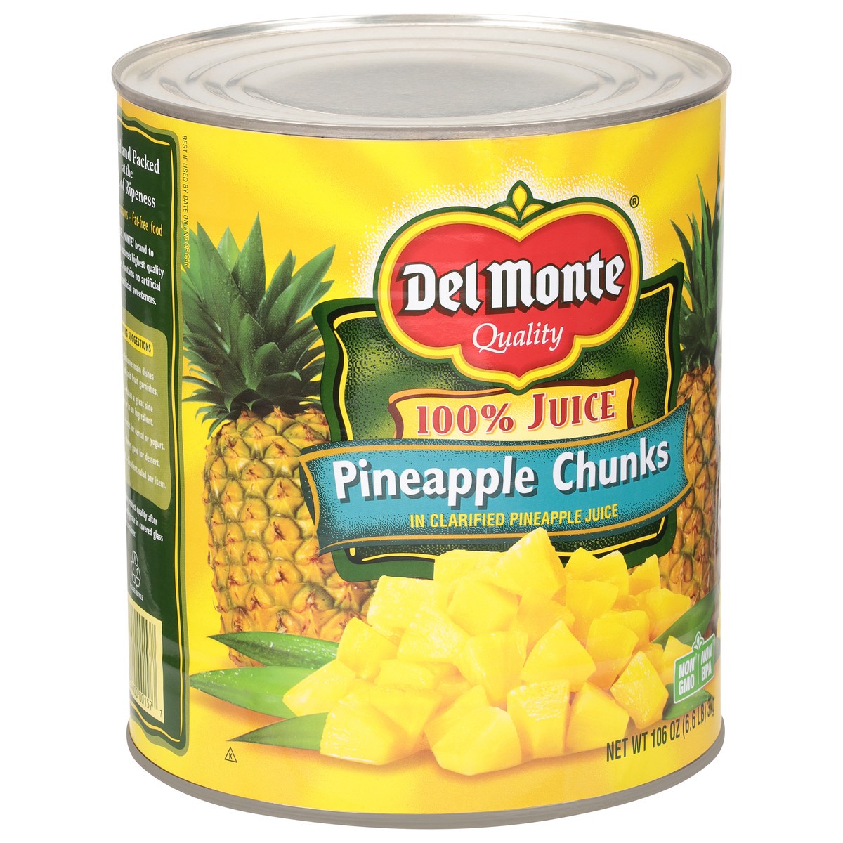 slide 5 of 9, Del Monte 100% Juice Pineapple Chunks 106 oz, 106 oz