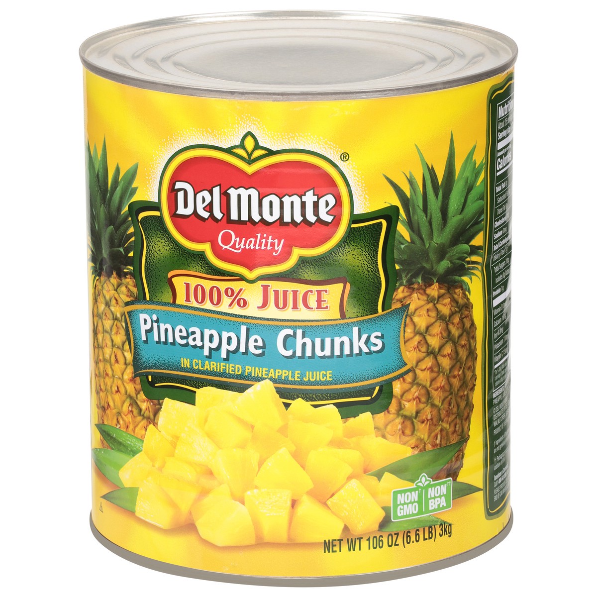 slide 8 of 9, Del Monte 100% Juice Pineapple Chunks 106 oz, 106 oz