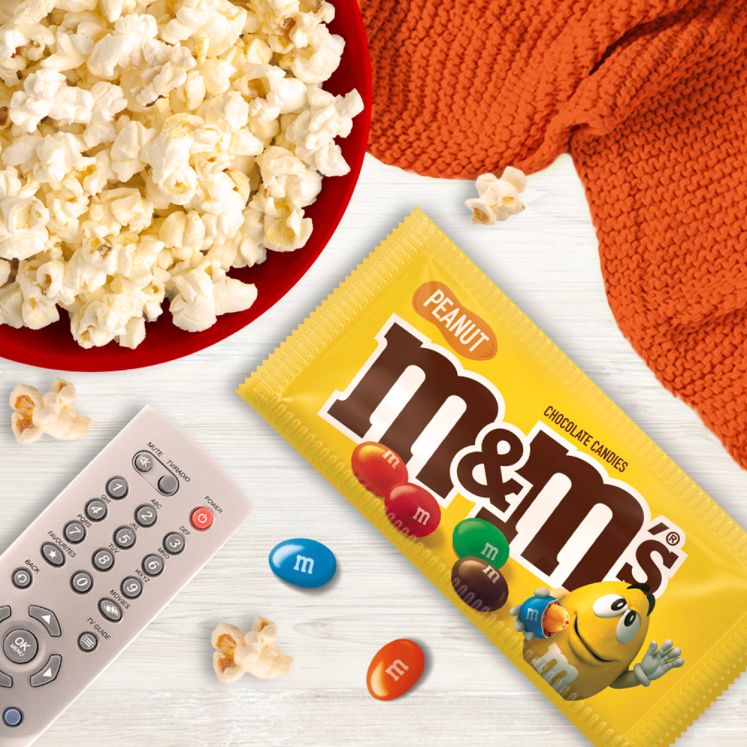 slide 3 of 8, M&M's Peanut Milk Chocolate Candy Full Size Pouch, 1.74 oz