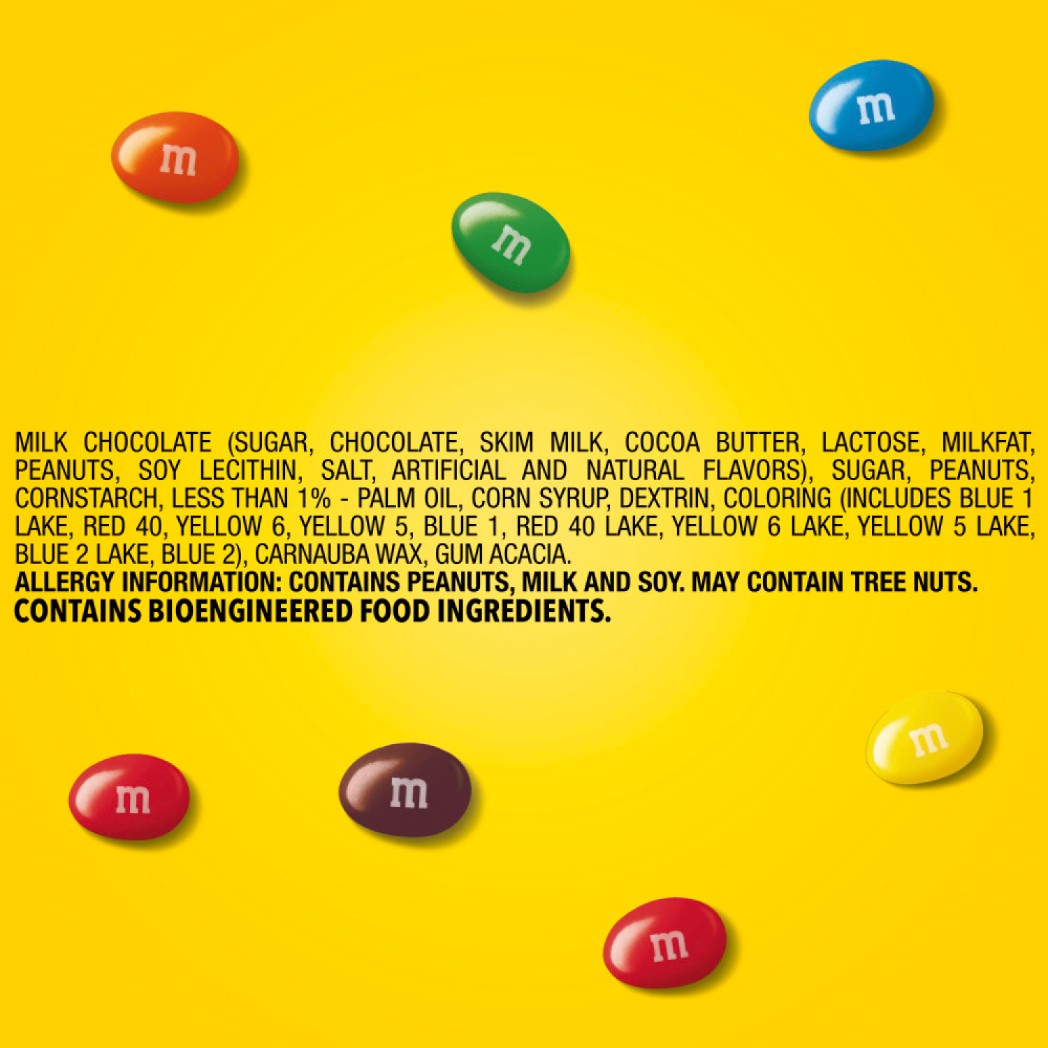 slide 6 of 8, M&M's Peanut Milk Chocolate Candy Full Size Pouch, 1.74 oz