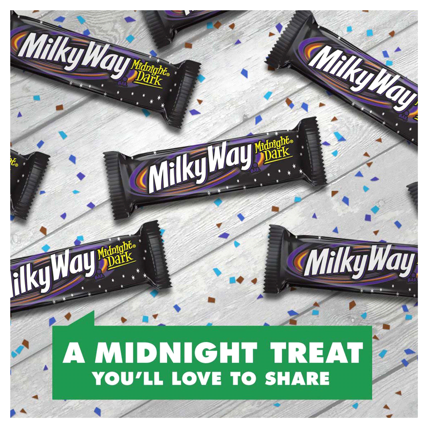 slide 2 of 5, MILKY WAY Candy Midnight Dark Chocolate Bar, Full Size, 1.76 oz, 1.76 oz