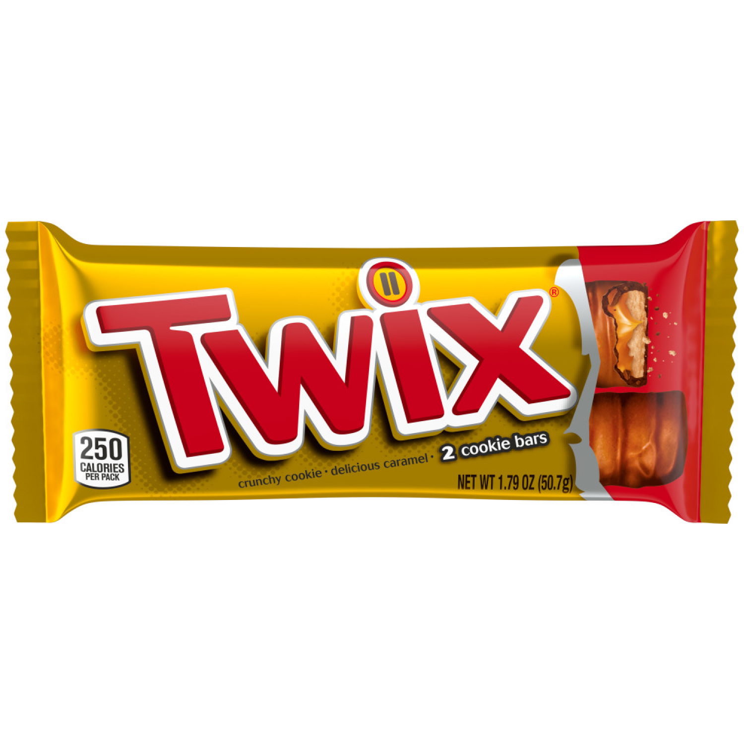 slide 1 of 5, TWIX Caramel Cookie Chocolate Candy Bar Single Size, 1.79 oz