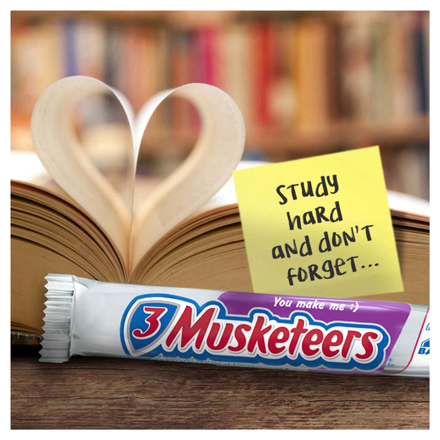 slide 3 of 4, 3 MUSKETEERS Bars 6.28 oz Wrapper, 6.28 oz