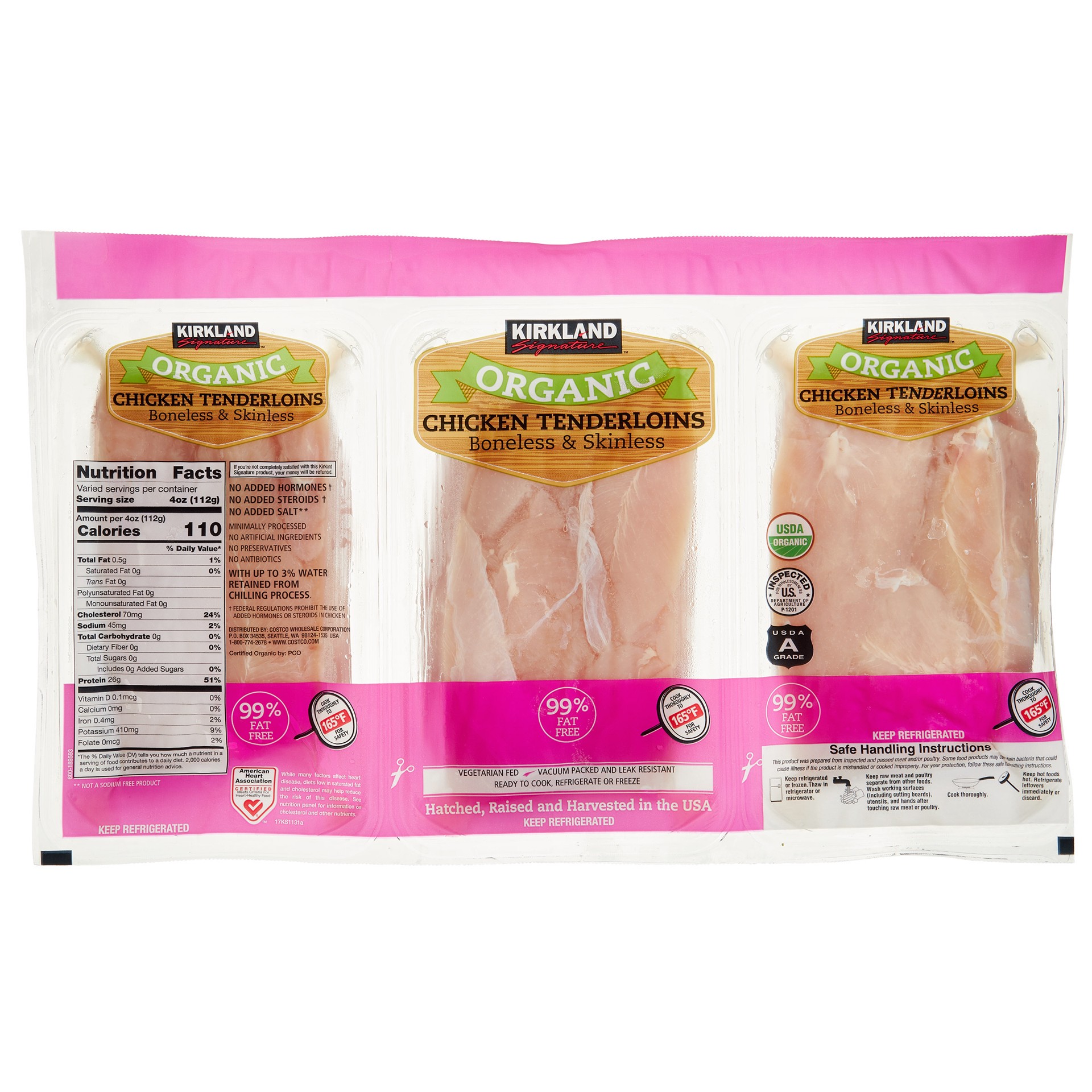 Kirkland Signature Organic Boneless Skinless Chicken Tenderloins Per Lb Shipt