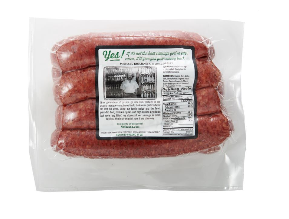 slide 2 of 2, Kiolbasa Smoked Meats Smoked Beef Sausage, 