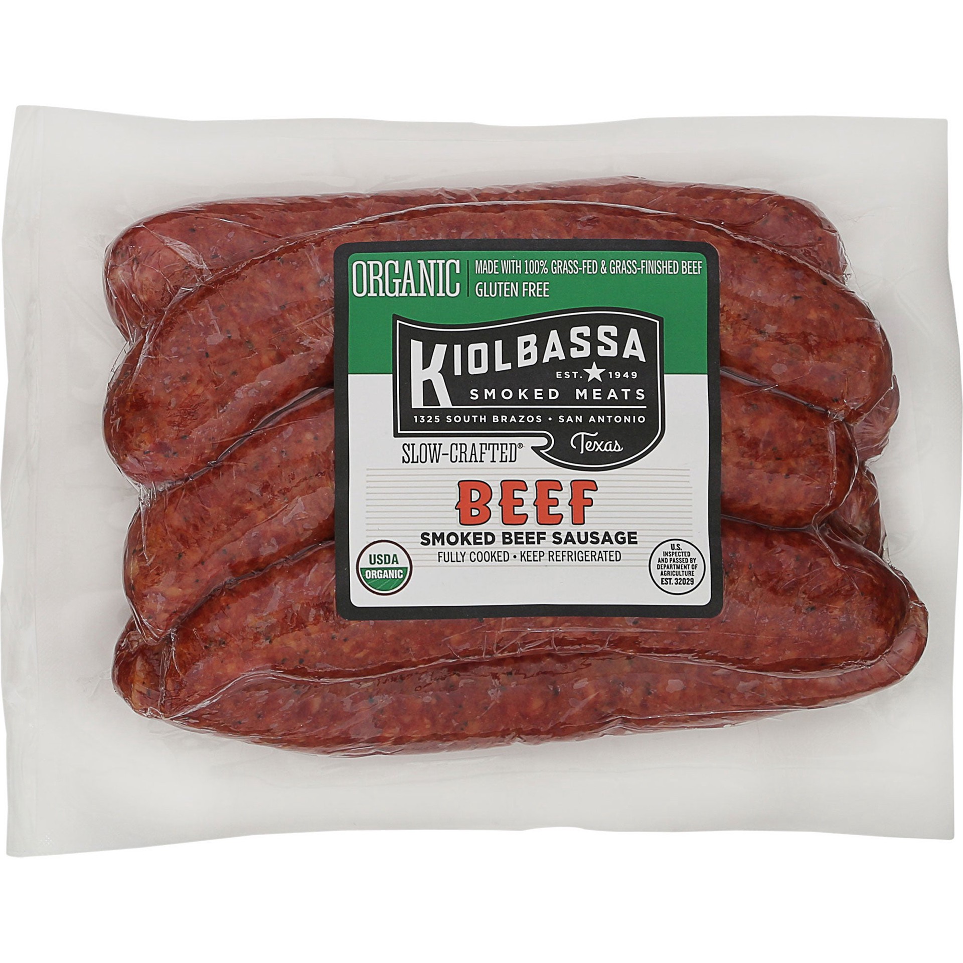 slide 1 of 2, Kiolbasa Smoked Meats Smoked Beef Sausage, 