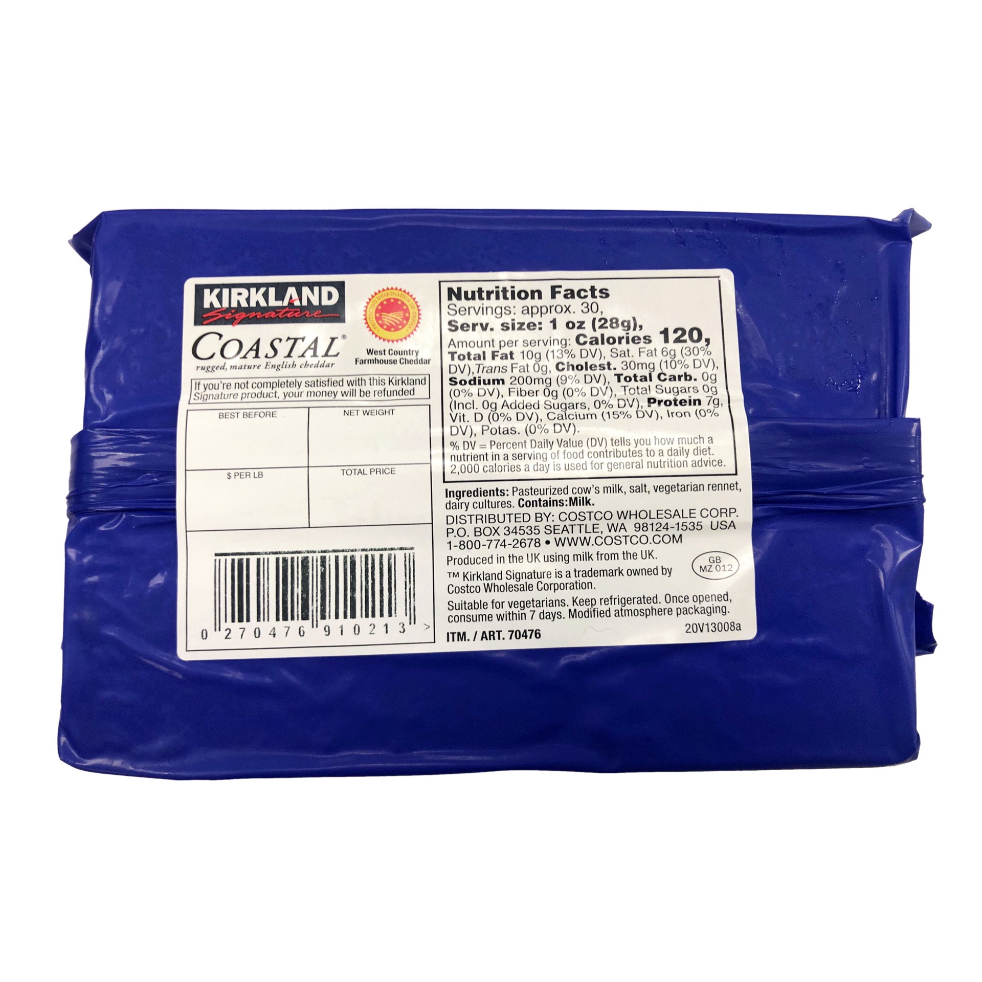 On sale Kirkland coastal English cheddar. Sharp and tangy, goes