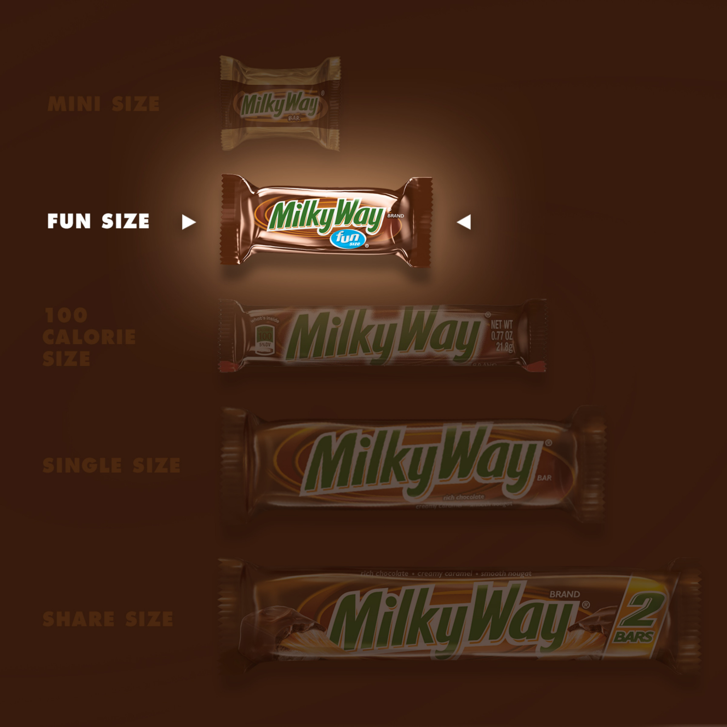 slide 2 of 7, Milky Way Fun Size Bar 10.65 oz, 10.65 oz