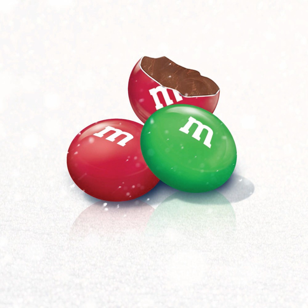 M&M's Holiday Milk Chocolate Minis Size Christmas Candy In Tubes 1.08 Ounce  Tube, Non Chocolate Candy