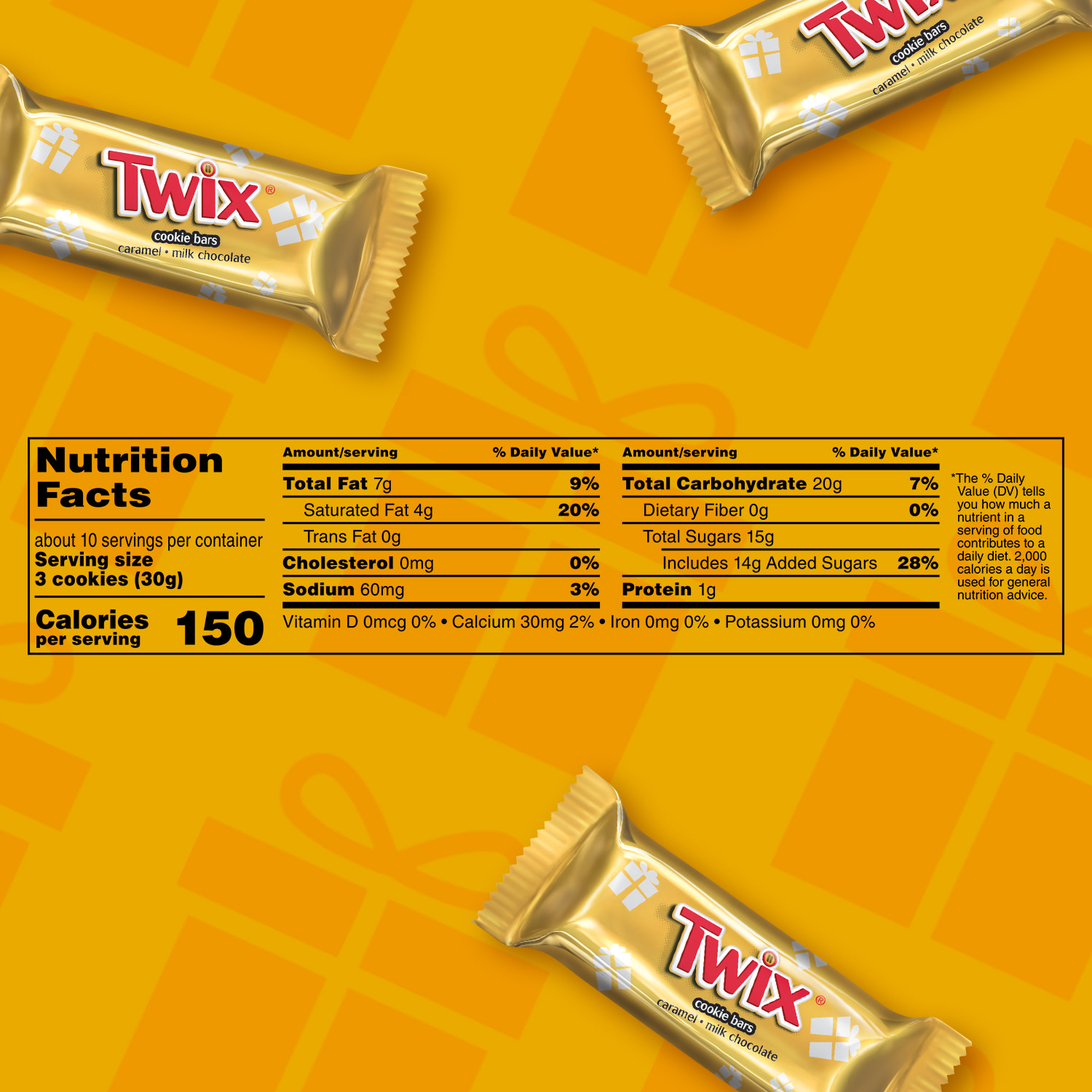 slide 7 of 8, TWIX Caramel Minis Size Cookie Bar Christmas Candy, 10.43-Ounce Bag, 10.43 oz