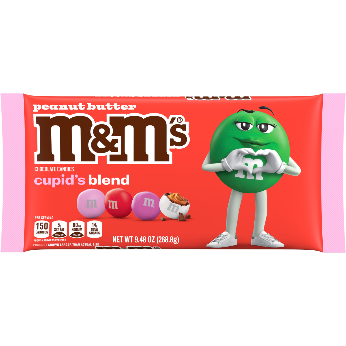 slide 1 of 5, M&M's Peanut Butter Milk Chocolate Cupid's Blend Valentine's Day Candy, 9.48 oz, 9.48 oz
