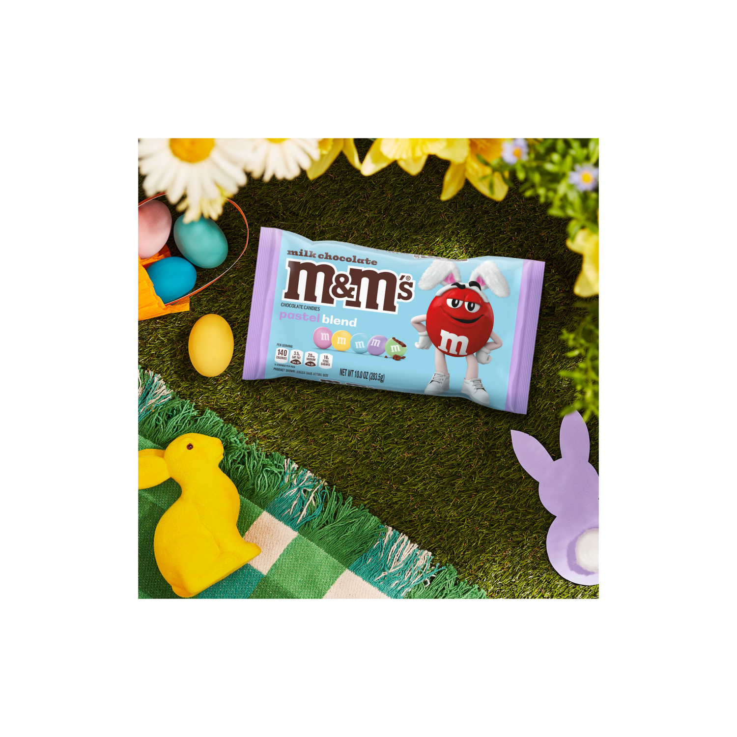 slide 3 of 8, M&M's Milk Chocolate Easter Candy, 10 oz