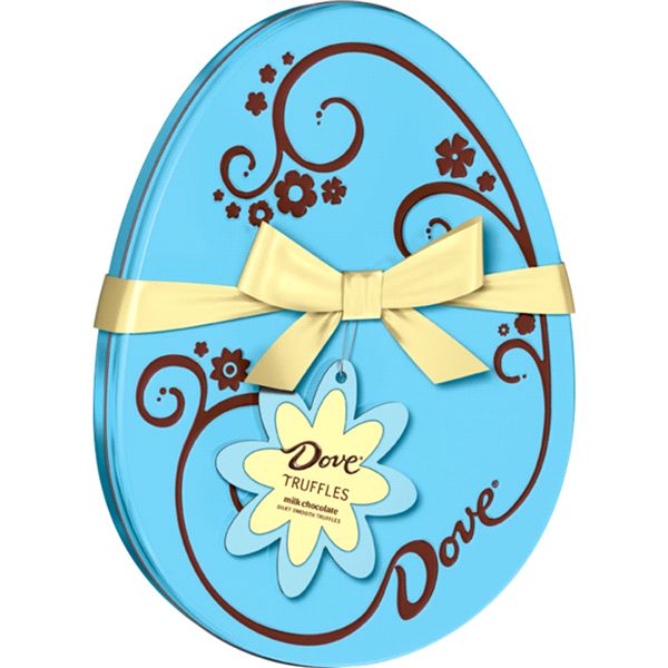 slide 1 of 1, Dove Easter Egg Tin With Milk Chocolate Truffles, 6.5 oz