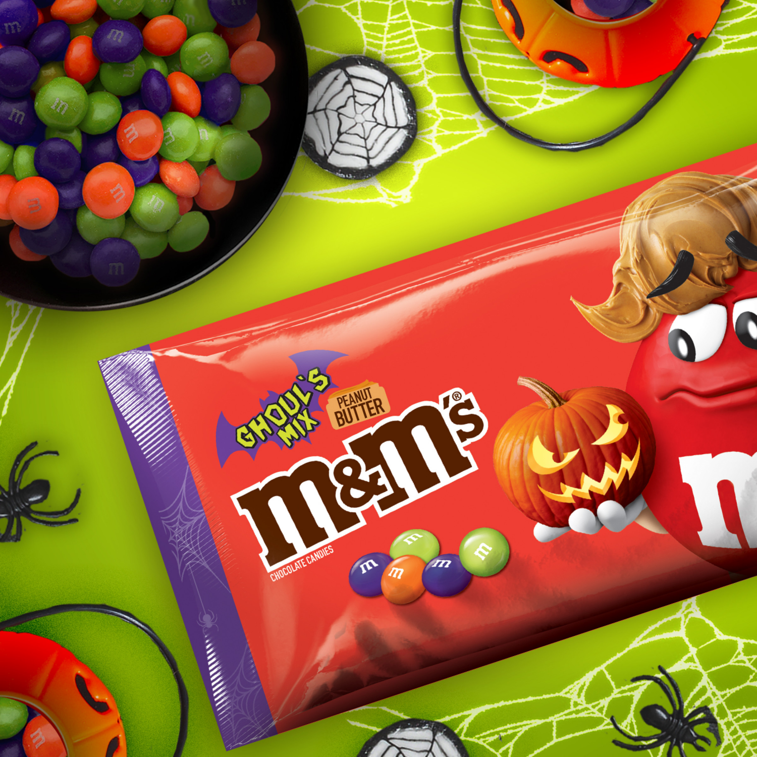 slide 5 of 5, M&M's Halloween Peanut Butter Milk Chocolate Candies Ghoul Mix - 9.48 oz, 9.48 oz